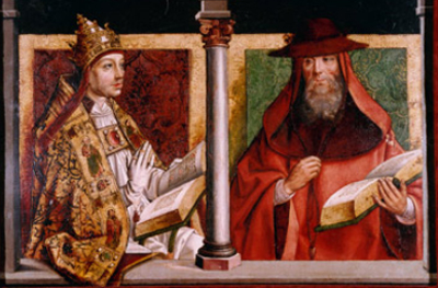 Pedro Berruguete. San Gregorio el Grande y San Jerónimo, 1495-1500