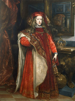Juan Carreño de Miranda. Carlos II. Como gran maestre de la orden del Toisón de Oro, 1677. Rohrau, Graf Harrach'sche Familiensammlung, Schloss Rohrau