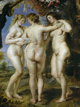 Rubens. Las Tres Gracias, 1630-1635. Museo Nacional del Prado