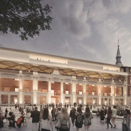 Salón de Reinos del Museo del Prado, proyecto de Foster. Vista de la nueva entrada Sur