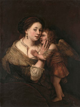 Rembrandt. Venus y Cupido, posiblemente Hendrickje y Cornelia), hacia 1657. Musée du Louvre