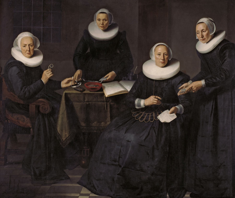 Dirck Santvoort. Gobernantas y celadoras de la Spinhuis, 1638. Amsterdam Museum
