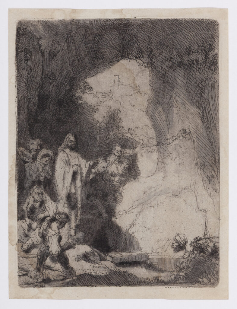 Rembrandt. Resurrección de Lázaro, 1642. Museo Lázaro Galdiano