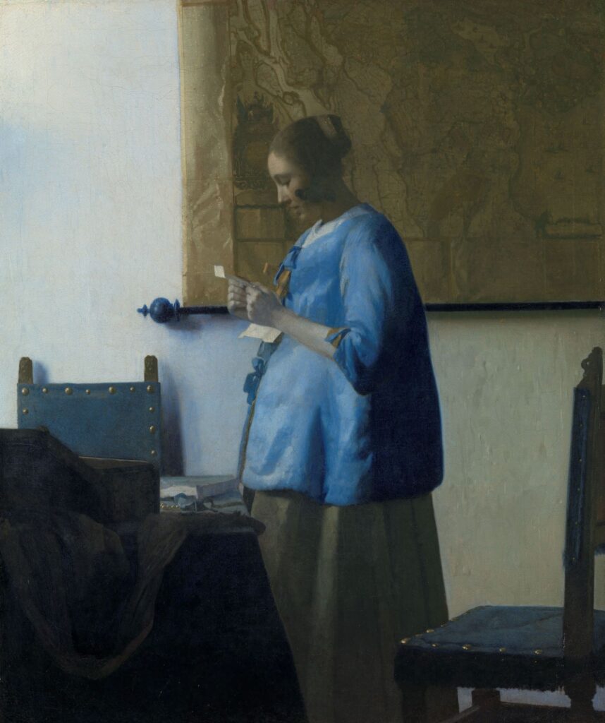 Vermeer. Mujer leyendo una carta, hacia 1663. Rijksmuseum, Ámsterdam