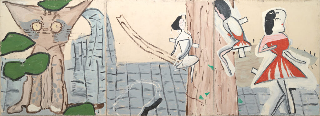 Rose Wylie. Red Twink and Ivy, 2002. Cortesía de la artista y David Zwirner