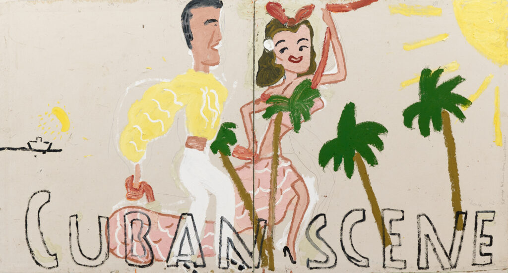 Rose Wylie. Cuban Scene, 2016. The David and Indrė Roberts Collection. he David and Indrė Roberts Collection