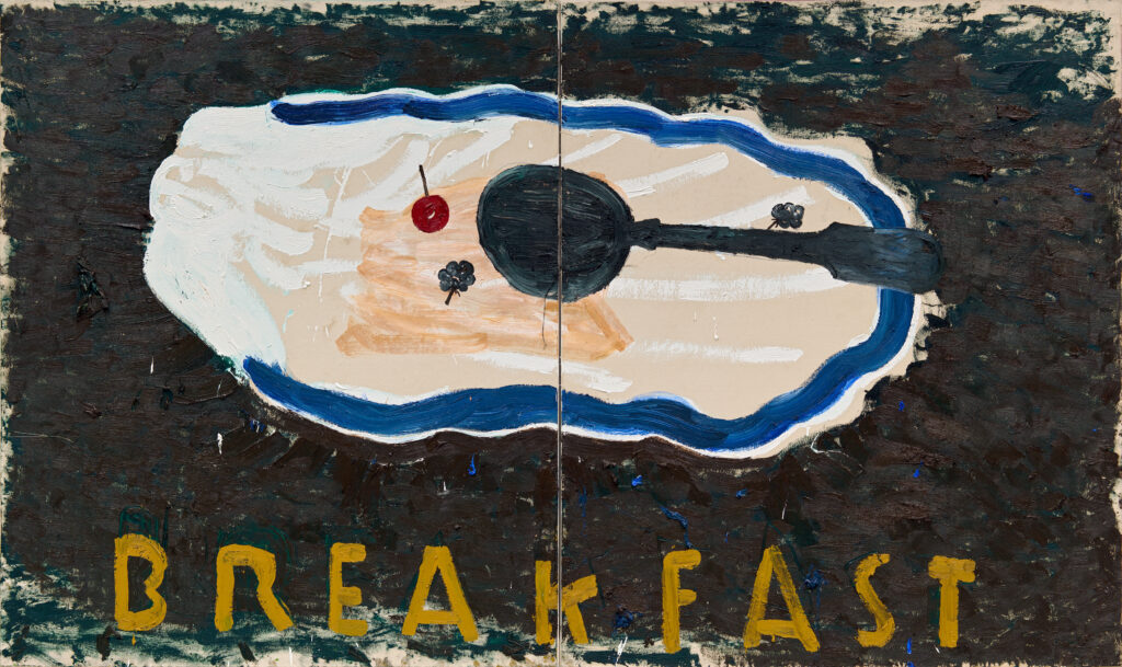 Rose Wylie. Breakfast, 2020. Cortesía de la artista y David Zwirner