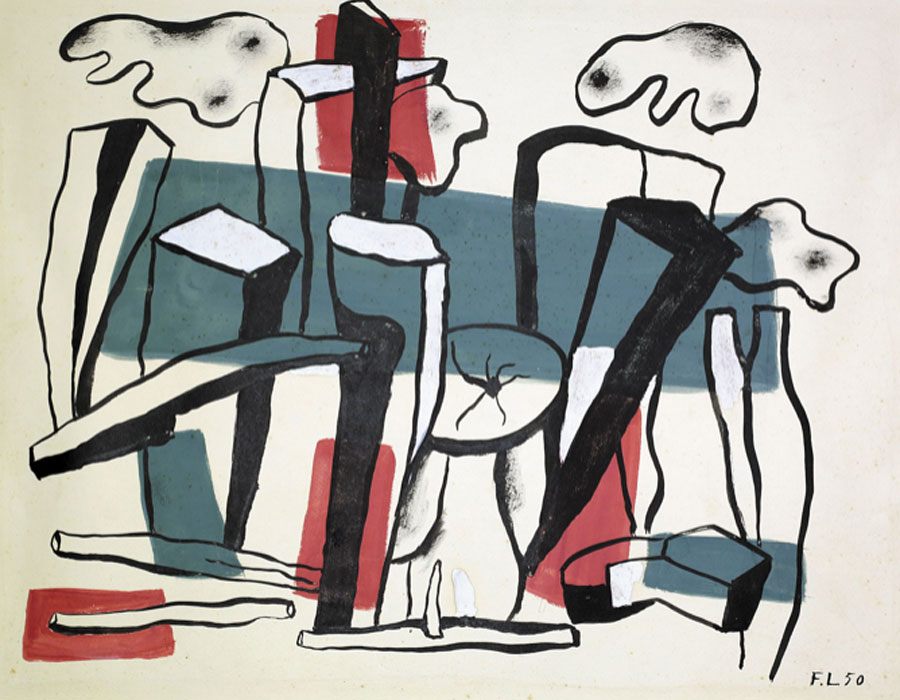 Fernand Léger. Composition aux bûches, 1950. Galería Jordi Pascual