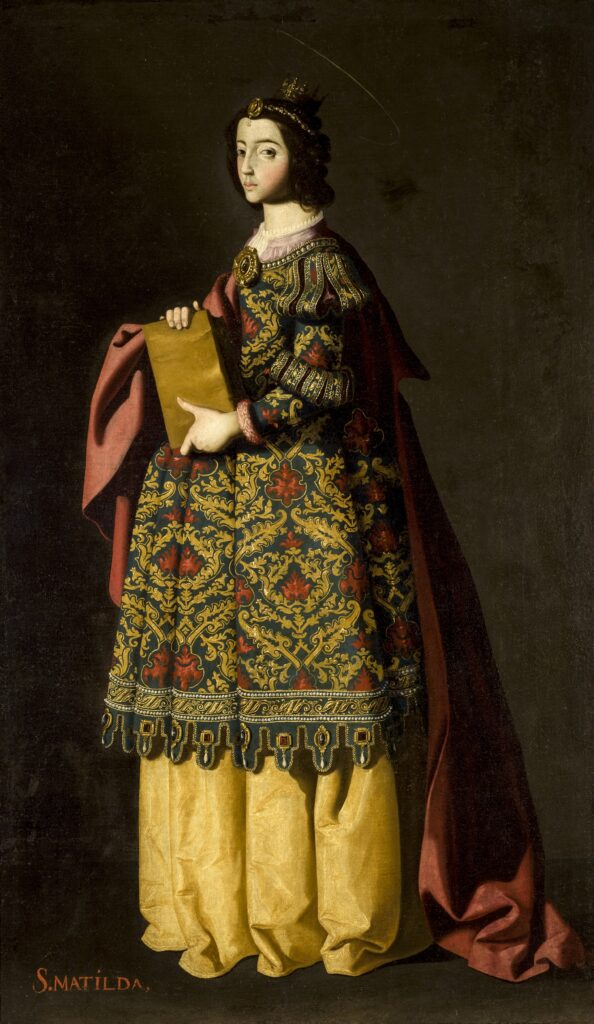 Francisco de Zurbarán. Santa Matilde, hacia 1640-1650. Museo de Bellas Artes de Sevilla