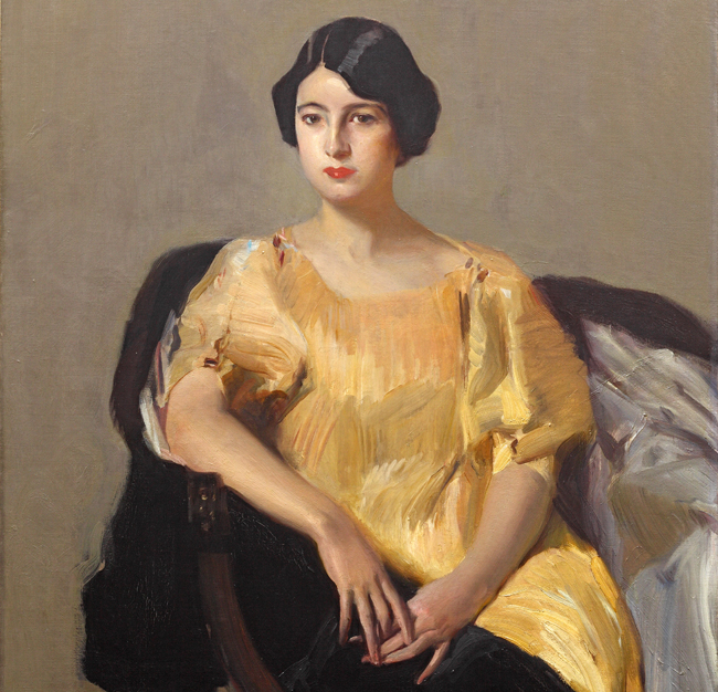 Joaquín Sorolla. Elena con túnica amarilla, 1909. Colección privada