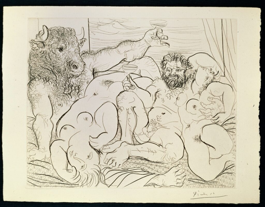 Pablo Picasso. Toro alado contemplado por cuatro niños, 1934. Suite Vollard. Museo ICO