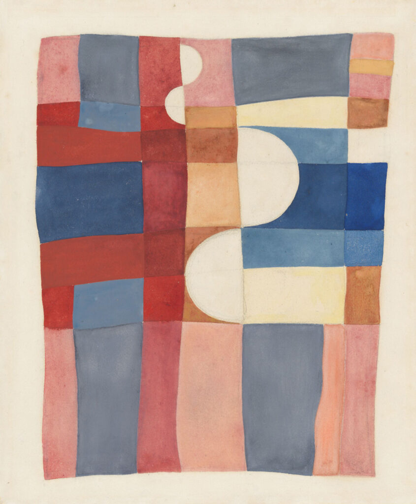 Sophie Taeuber-Arp. Motif abstrait. Composition verticale-horizontale (Abstract motif. Vertical-horizontal composition), 1925