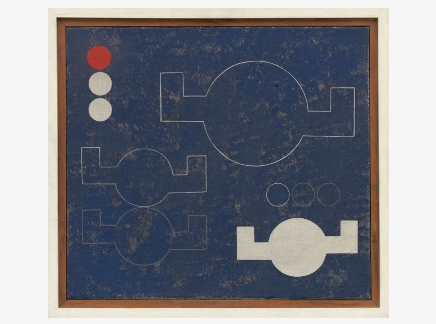 Sophie Taeuber-Arp. Composition à cercles-à-bras angulaires en lignes et plans (Composition with Circles with Angular Arms in Lines and Planes), 1930