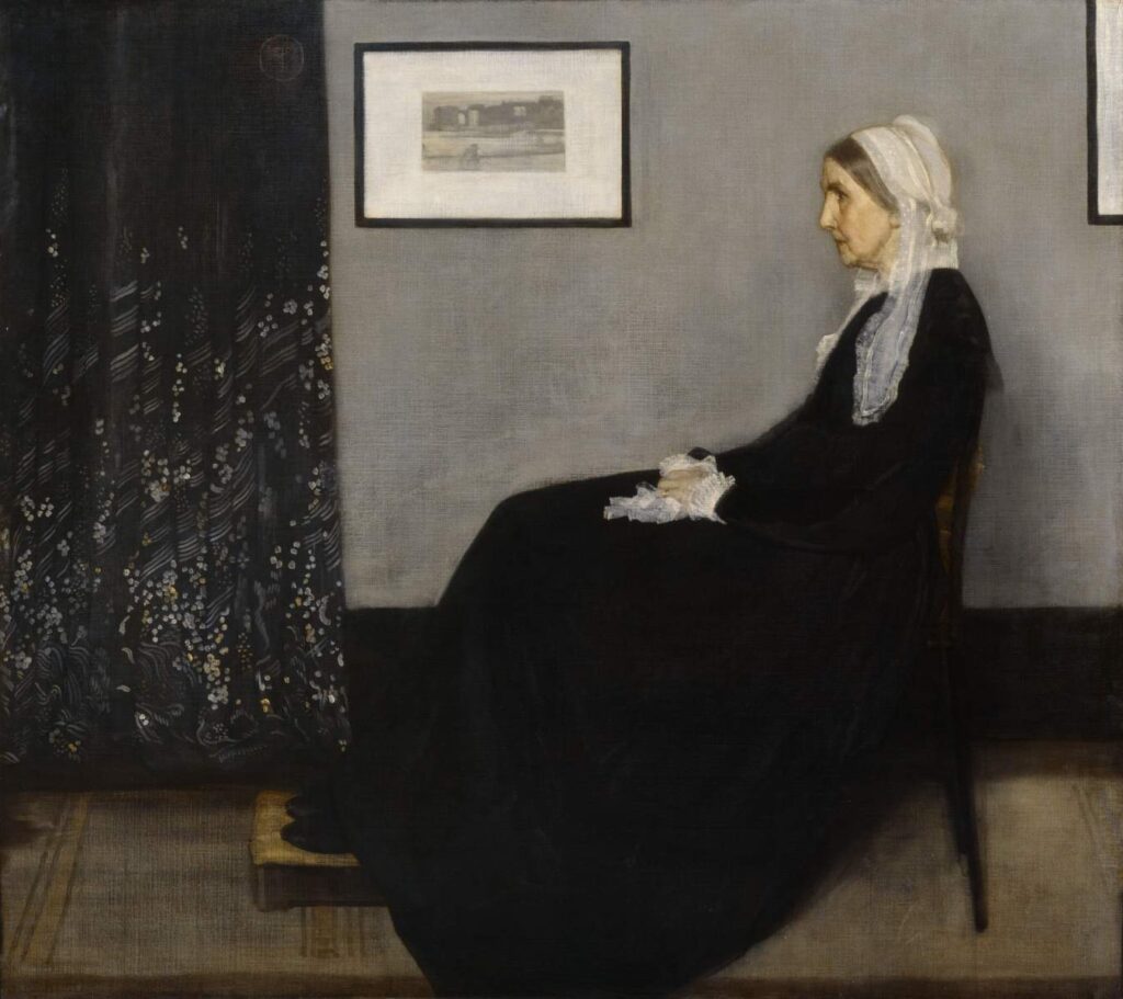 Whistler. Arreglo en blanco y negro: Retrato de la madre del pintor , 1871. Musée d´Orsay