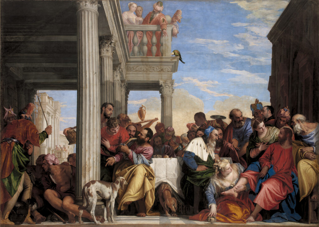 Veronés. La cena en casa de Simón, hacia 1556-1560. Musei Reali di Torino, Galleria Sabauda, Turín