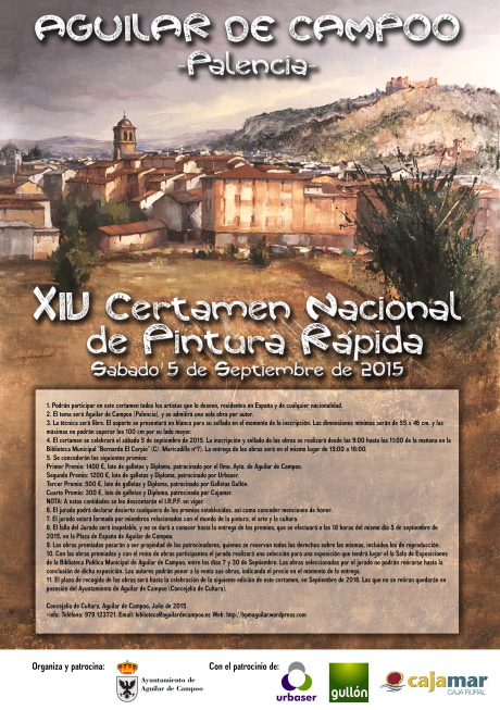 XIV Certamen Nacional de Pintura Rápida de Aguilar de Campoo
