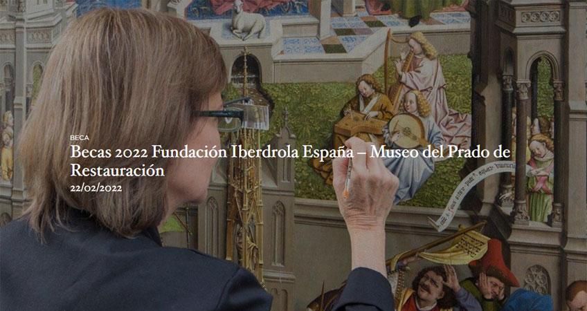 Becas 2022 Fundación Iberdrola España – Museo del Prado de Restauración