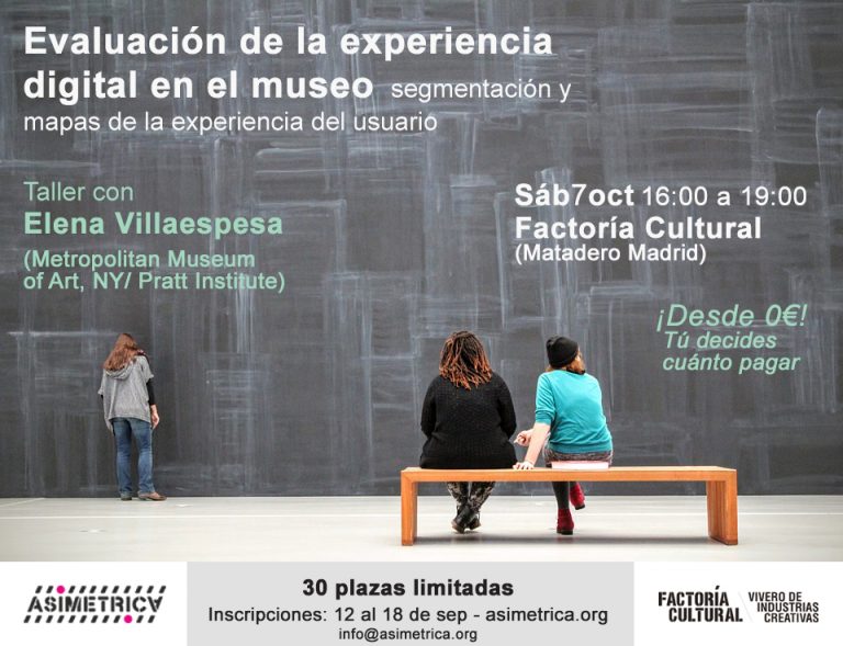 Evaluación de la experiencia digital en el museo. Taller con Elena Villaespesa en Factoría Cultural
