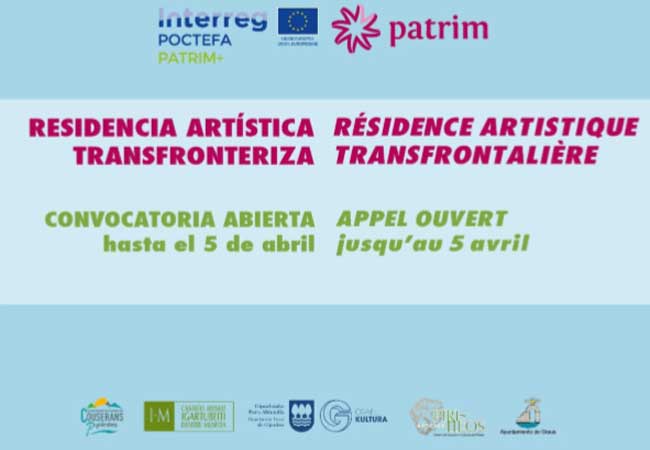 Convocatoria de proyectos para la Residencia artística transfronteriza PATRIM+ 