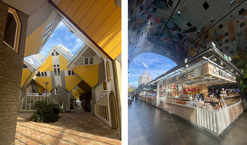 Casas cubo y Markthal, Rotterdam. Foto: masdearte