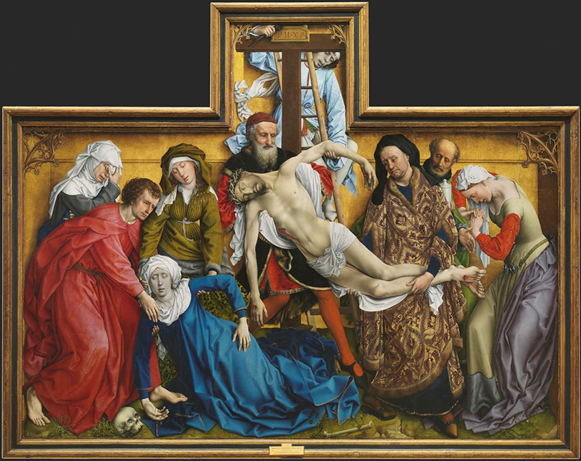 Rogier van der Weyden. El Descendimiento, antes de 1443. Museo Nacional del Prado