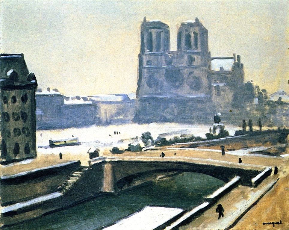 Albert Marquet. Notre-Dame sous la neige, 1905. Musée des Beaux-Arts de Lausanne