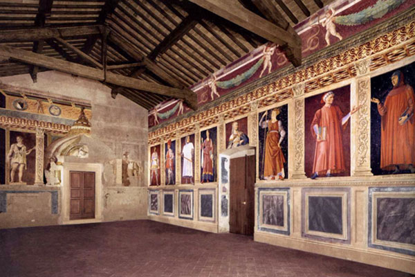 Andrea del Castagno. Hombres y mujeres ilustres en la Villa Carducci, hacia 1450