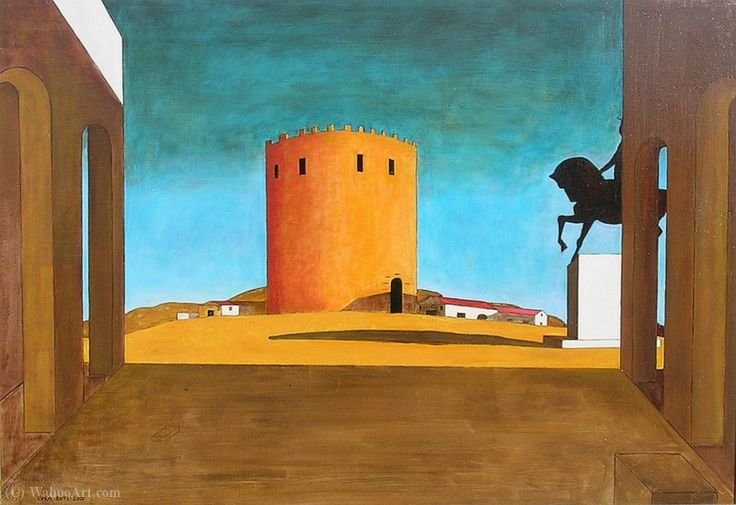 Giorgio de Chirico. La torre roja, 1913. Colección Guggenheim