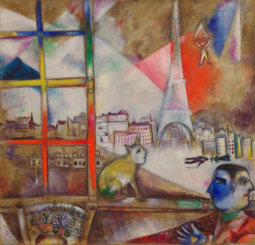 Marc Chagall. París por la ventana, 1913. Colección Guggenheim
