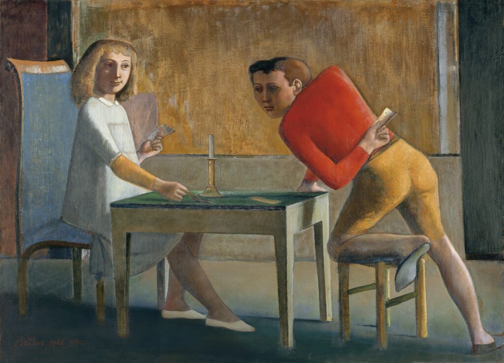 Balthus. La partida de naipes, 1948-1950. Museo Nacional Thyssen-Bornemisza