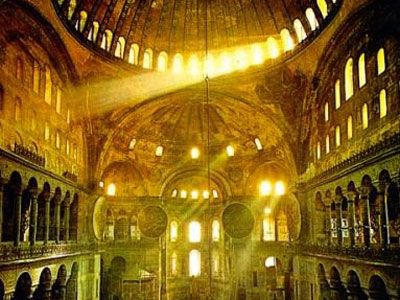 Interior de Santa Sofía de Constantinopla