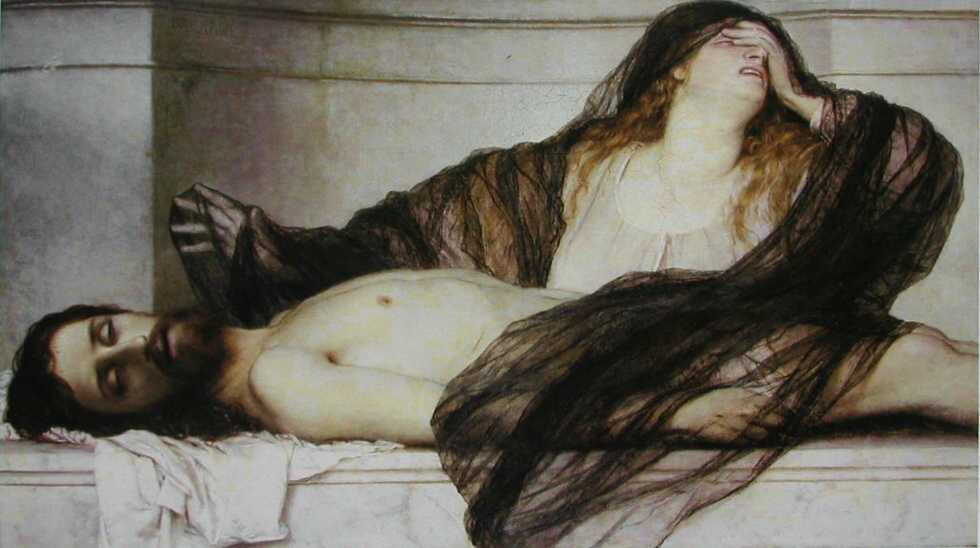Böcklin. María Magdalena llorando ante Cristo muerto, 1867