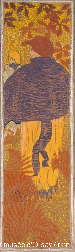 Pierre Bonnard. Femmes au jardin : femme à la pélerine, 1891