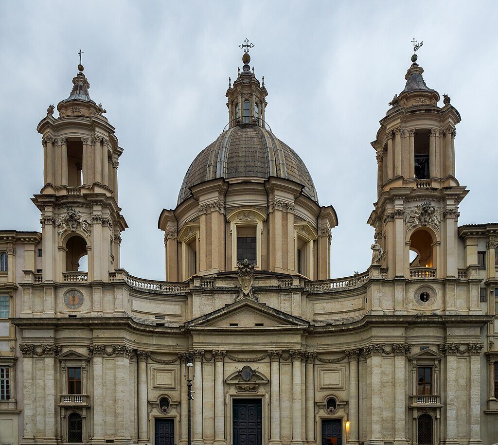 Borromini (y Girolamo Rainaldi y Carlo Rainaldi). Sant'Agnese in Agone, desde 1652