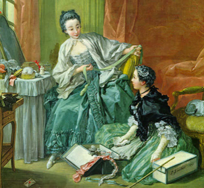 François Boucher. La vendedora de modas, 1756. Museo de Estocolmo