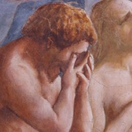 Masaccio. Expulsión de Adán y Eva del paraíso, 1425-1428. Capilla Brancacci