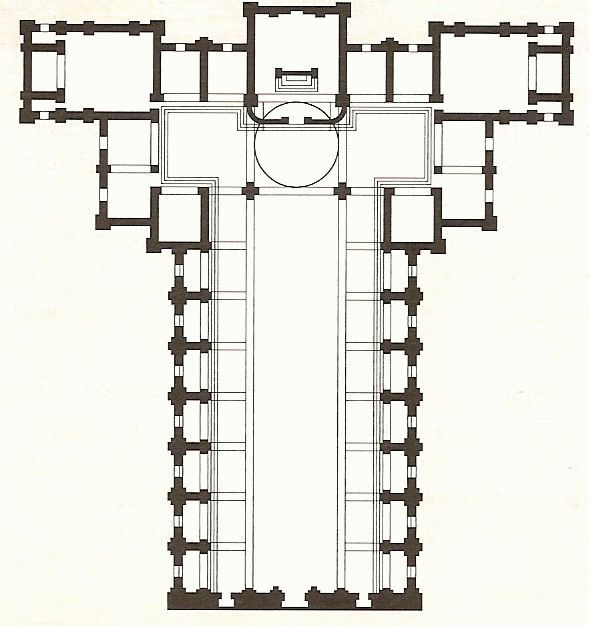 Plano de la iglesia de San Lorenzo. Florencia
