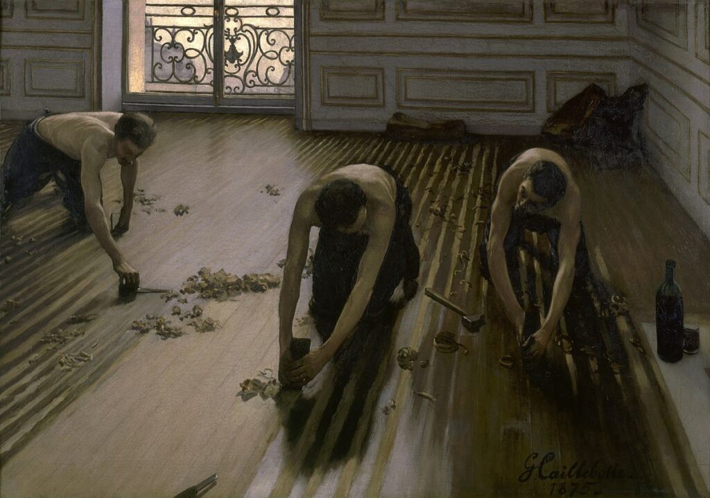 Gustave Caillebotte. Los cepilladores del parqué, 1875. Musée d´Orsay
