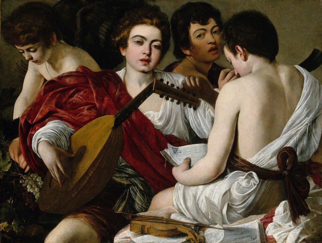 Caravaggio. Los músicos, 1594-1595