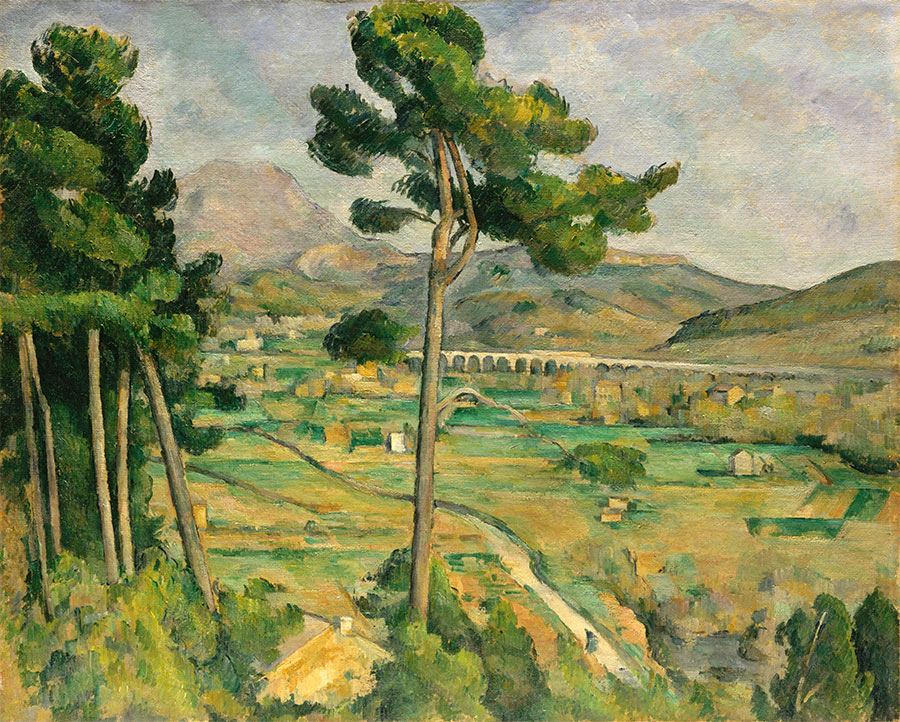 Cézanne. Santa Victoria y el viaducto del valle del Arco del río, 1885-1887. Metropolitan Museum