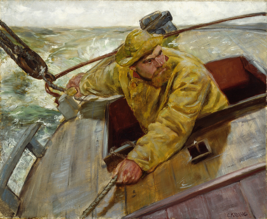 Christian Krohg. La barra de sotavento, 1882. Museo Nacional de Oslo