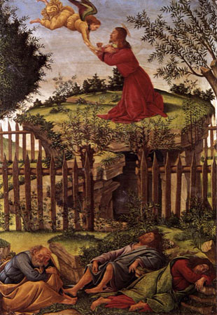 Sandro Botticelli. Oración en el huerto, 1498-1500. Capilla Real de Granada