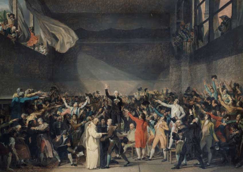 Jacques-Louis David. Juramento del jeu de Paume, 1789. Musée Carnavalet