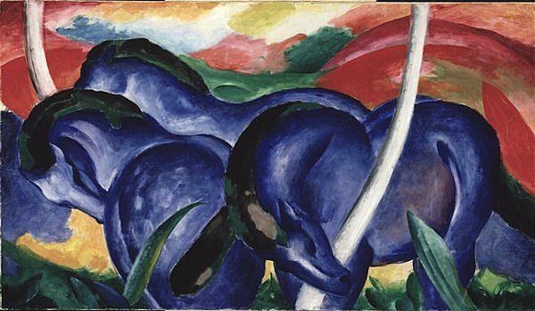 Franz Marc. The Large Blue Horses, 1911
