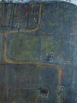 Jean Dubuffet. Camino con hombres, 1944. Museum Ludwig, Colonia