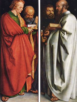 Alberto Durero. Los cuatro apóstoles, 1526. Alte Pinakothek, Múnich