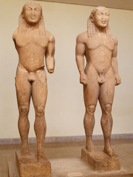 Cleobis y Bitón, hacia 600 a.C.
