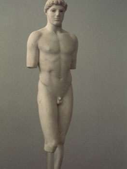 Efebo de Kritios, 480 a.C. Museo de la Acrópolis de Atenas