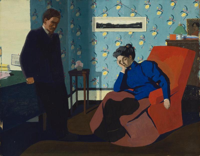 Félix Vallotton. Interior, sillón rojo y figuras, 1899- Kunsthaus Zürich