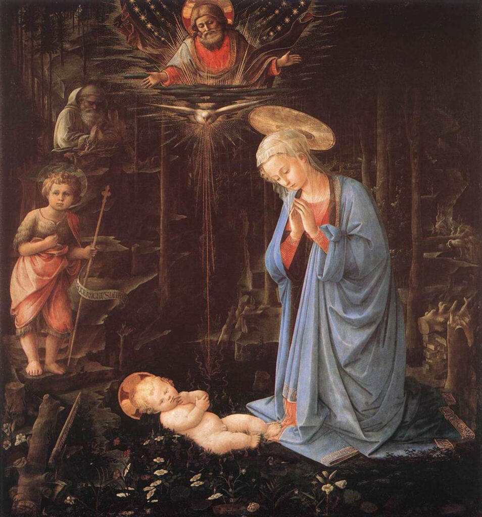 Filippo Lippi. La adoración en el bosque. Staatliche Museen, Berlín